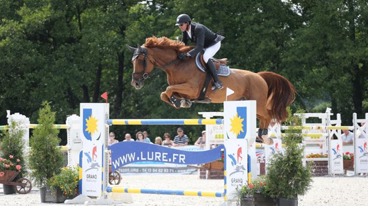 Franck Schillewaert a signé à Lure sa première victoire avec son fils de Jarnac, Qurack de falaise*HDC. Photo PSV Morel