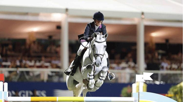 L'an passé la Portugaise Luciana Diniz avait pris la troisième place devant son public sur son fidèle Winningmood. Elle tentera d'améliorer sa performance ce week-end. Photo Stefano Grasso