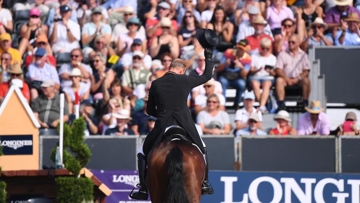 Double Olympic champion Michael Jung (GER) with his ride fischerChipmunk FST put in an outstanding performance today taking the lead at the end of the Dressage phase at the Longines FEI European Eventing Championship Luhmühlen.