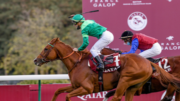 Sottsass et Cristian Demuro, victorieux du Qatar Prix de l’Arc de Triomphe dimanche.