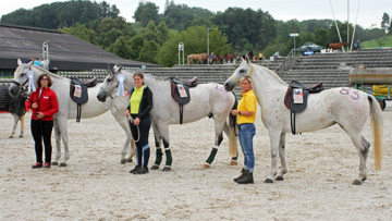 The winners looking happy and relaxed