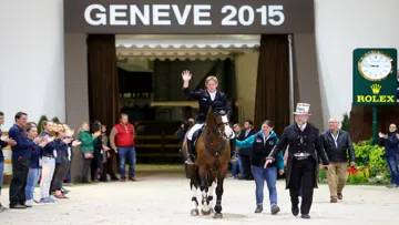 PLot Blue unter Marcus Ehning bei seiner Verabschiedung in Genf