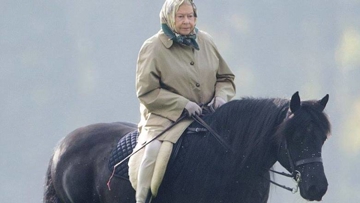 Riding out in Windsor Park, The Queen