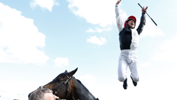 Frankie Dettori Leaps Off Golden Horn