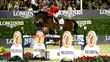 Mario Deslauriers and his mare Bardolina 2 in Barcelona