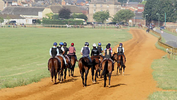 Training has continued on the famous Warren Hill in Newmarket