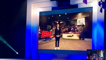 Kamel Boudra, au milieu de son futur décor virtuel.