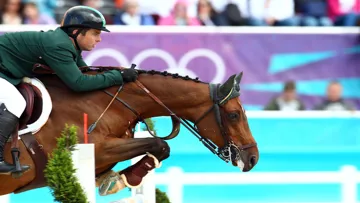 Einer der talentierten Nachkommen von Landor S: Blue Loyd, hier unter Cian O'Connor bei den Olympischen Spielen in London.