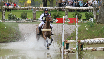 'Sam' and Michael Jung during their winning Badminton Round
