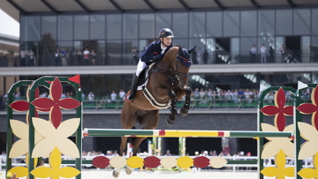 Germany’s Michael Jung, Olympic Eventing champion in London 2012 and Rio 2016 takes the honours with Fischerwild Wave at the Ready Steady Tokyo test event which wrapped today at the Equestrian Park.