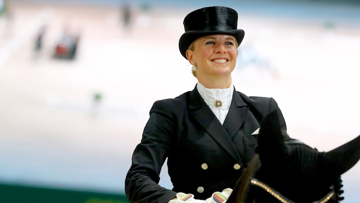 Jessica von Bredow-Werndl and her mare after their win.