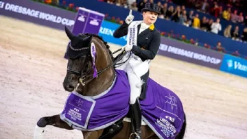 Yep, we’ve done it again! Three-time series champions Isabell Werth and Weihegold OLD celebrated their fifth consecutive victory at the FEI Dressage World Cup™ 2019/2020 Western European League qualifier in Amsterdam (NED) today
