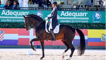 No ring rustiness: Adrienne Lyle (USA) and Salvino dominate the FEI Grand Prix CDI4*, presented by Mission Control, to qualify in pole position for the Grand Prix Special with almost 77%.