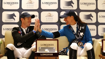 Luciana Diniz and Scott Brash Celebrate.