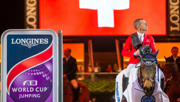 Pius Schwizer listens to the Swiss Anthem