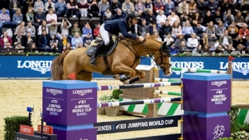 Three-time series champion, Steve Guerdat, galloped to victory with Victorio des Frotards in the Longines FEI Jumping World Cup™ 2019/2020 Western European League qualifier on home ground at Basel in Switzerland today.