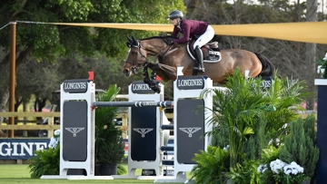 Emily Moffitt (GBR) and Tipsy du Terral were best in the $36,600 CSI4*-W Suncast Welcome Stake