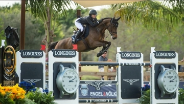 Sydney Shulman (ISR) and Villamoura recorded their first CSIO5* victory in the $36,600 Palm Beach Masters Classic during Longines FEI Jumping Nations Cup™ Week CSIO5*/CSI2* at Deeridge Farms