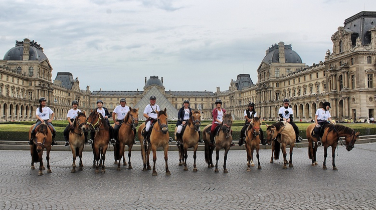 Près de quatre-vingts chevaux ont sillonné Paris à l’occasion de la Route Eiffel. 