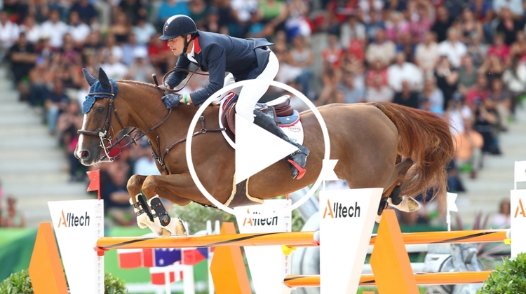Kevin Staut et Rêveur de Hurtebise*HDC lors des JEM de Caen en 2014.