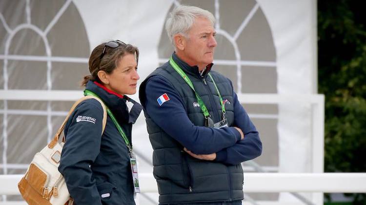Ici aux côtés de l'entraineur national Jan Bemelmans, Emmanuelle Schramm-Rossi nous a expliqué les raisons du forfait français pour Tryon.