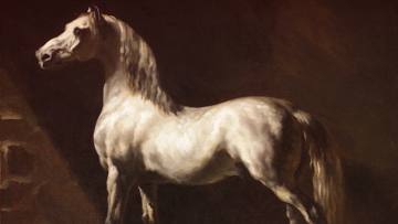 La “Tête de cheval blanc” peut rappeler la précédente toile du peintre, “Cheval arabe blanc-gris” (1812), visible aujourd’hui au musée des Beaux-Arts de Rouen.