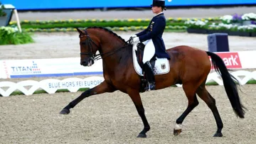 Isabell Werth und Don Johnson, hier in Herning