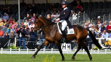 Lauren Kieffer, seen here at Badminton on reserve horse Veronica