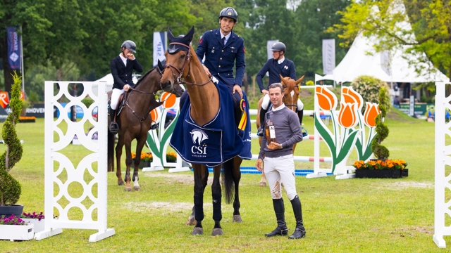 Winnaar van de CSIYH Youngster Tour 1.30m/1.35m van den Boogaard Sneltransport Prix, Giampiero Garofalo