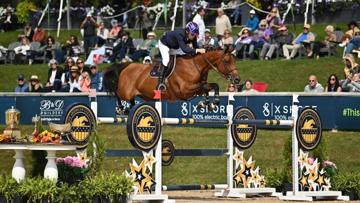 Karl Cook et Caracole de la Roque ont fusé jusqu’à remporter leur premier Grand Prix 5* hier. 