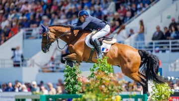 Olivier Robert et Iglesias DV lors de la Coupe des nations de La Baule, en 2024. 