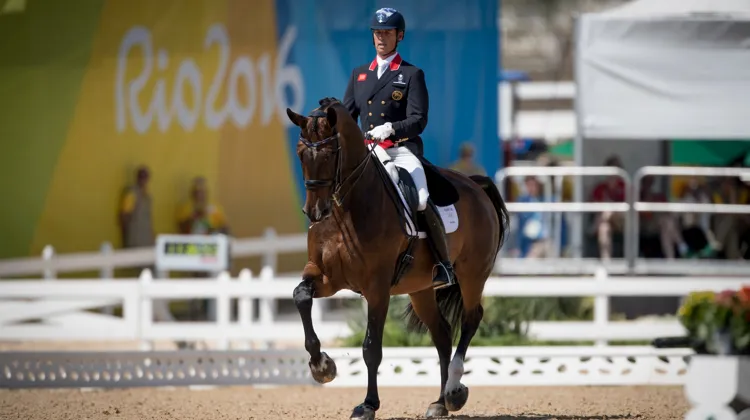 Carl Hester lors des Jeux olympiques de 2016 à Rio, au Brésil.