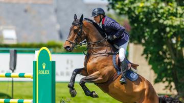 L”une des dernières apparitions sur les terrains de concours de Philippe Léoni au CSIO 5* de La Baule, en selle sur Miss van’t Winnenhof.