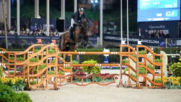 Ici lors du CSIO de Barcelone en 2024, André Thieme et Paule S ont remporté cette nuit leur premier Grand Prix 5*.