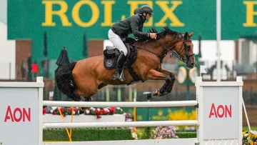 Richard Vogel et Gangster Montdesir remportent l’épreuve à 1,50m dans le Grand Prix 5* de Calgary.