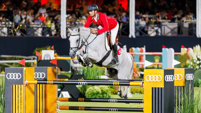 Steve Guerdat en Is-Minka vorig jaar tijdens de Brussels Stephex Masters