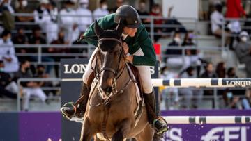 David Simpson et Foudre F dans la Coupe des nations Longines d’Abou Dabi en janvier dernier.