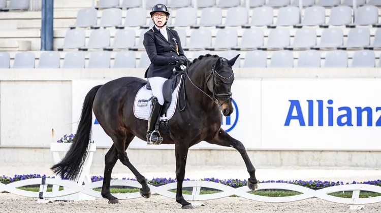 Lors des championnats du monde de la FEI à Aix-la-Chapelle, Heidemarie Dresing compte bien décrocher une médaille.