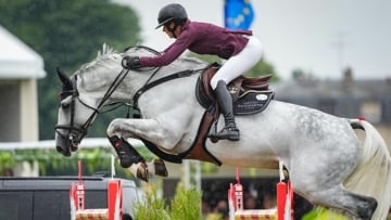 Ici à Chantilly Classic, Ehning Flamingo participe à son toute premier Grand Prix 4*, conclu avec une faute. 