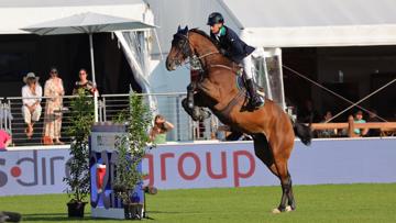 Denis Lynch et Hunter lors du CSIO 5* de Saint-Gall. 