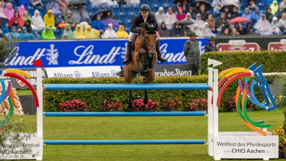 Quatro van de Meerputhoeve met zijn vorige ruiter Mario Deslauriers