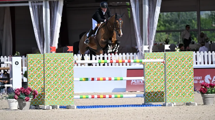 Mark McAuley et L’Arc en ciel ont remporté leur deuxième victoire internationale au CSI 4* de Bourg-en-Bresse aujourd'hui.