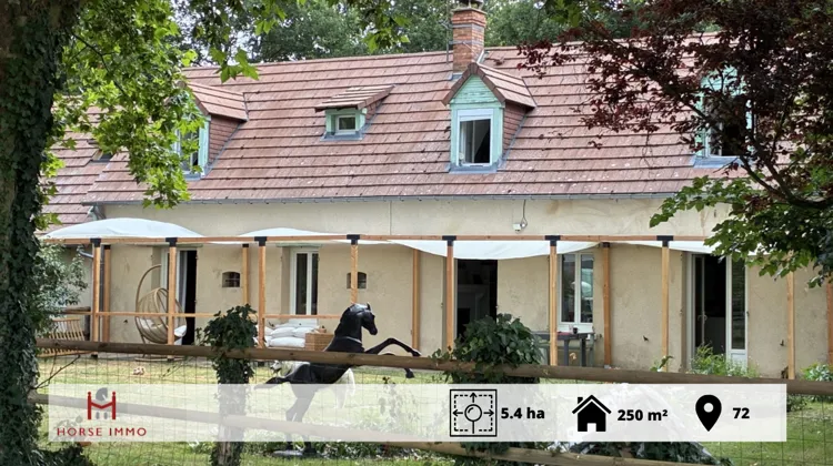 Propriété de campagne en Sarthe, avec deux maisons indépendantes, idéale pour projet familial, gîte ou chevaux.