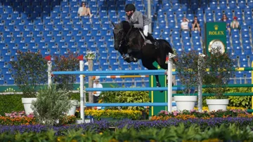 Ici à Aix-la-Chapellen, Lady Concern du Rezidal a remporté sa première épreuve à 1,60m hier à Hohenkirchen.