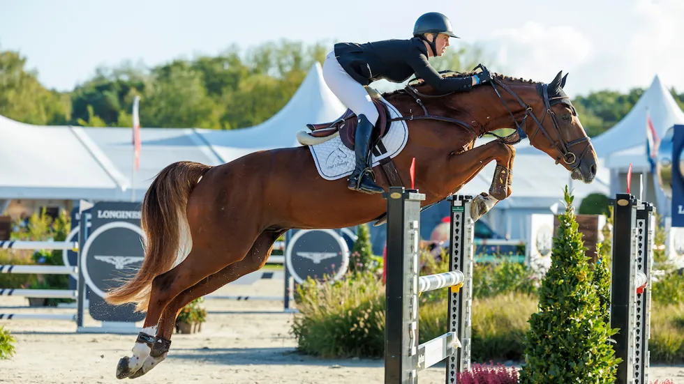 Astrid Rooms enkele jaren geleden aan het werk met Pretty Woman van 't Paradijs