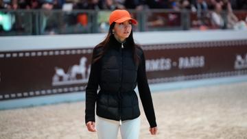 Jennifer Hochstadter lors de la reconnaissance du Grand Prix 5* de dimanche.