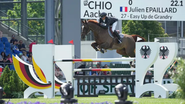 Easy Up de Grandry eerder dit seizoen in Aken met Julien Epaillard