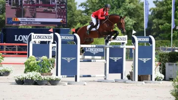 La Belgique a remporté aujourd'hui la Coupe des nations du CSIO 3* de Kronenberg, notamment grâce à Gilles Thomas, ici en photo.