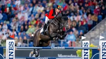 Marcus Ehning et Coolio 42, acteurs de la médaille d’or décrochée par l’Allemagne. 