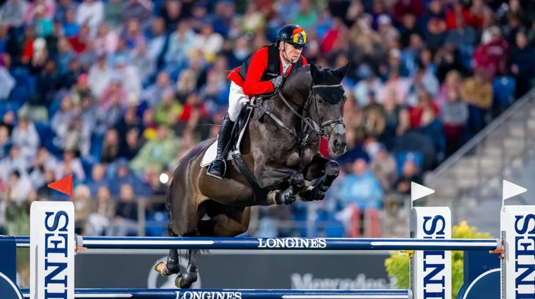 Marcus Ehning et Coolio 42, acteurs de la médaille d’or décrochée par l’Allemagne. 